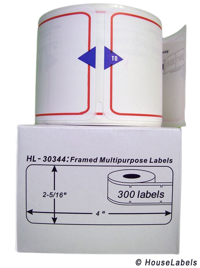 Picture of Dymo - 30344 Red-framed Shipping Labels (12 Rolls – Best Value)