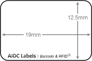 Picture of 19mm x 12.5mm Small Item (Alien Higgs 3 Chip) RFID Label