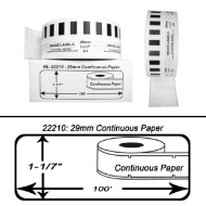 Picture of Brother DK-2210 (100 Rolls + Reusable Cartridge– Best Value)