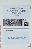 Picture of HouseLabels’ brand – 10 Labels per Sheet – BLACKOUT Technology (600 Sheets – Shipping Included)