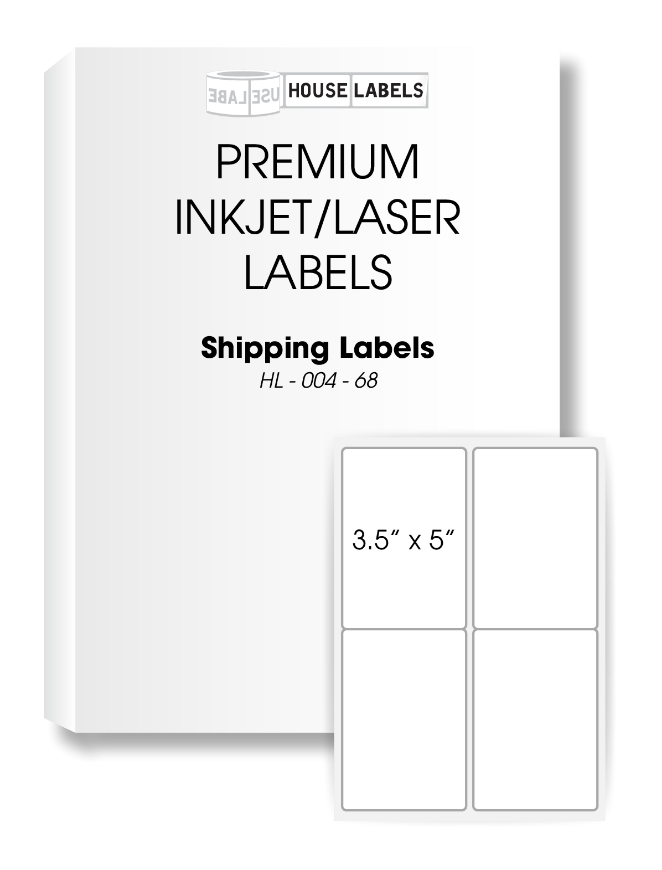 Picture of HouseLabels’ brand – 4 Labels per Sheet