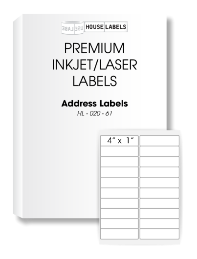 Picture of HouseLabels’ brand – 20 Labels per Sheet (1000 Sheets – Best Value)