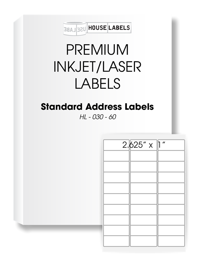 3000 Labels USPS Mailing SKU Labels 30-UP 1 X 2-5/8 Self Adhesive Shipping Labels for Laser & Inkjet Printers 