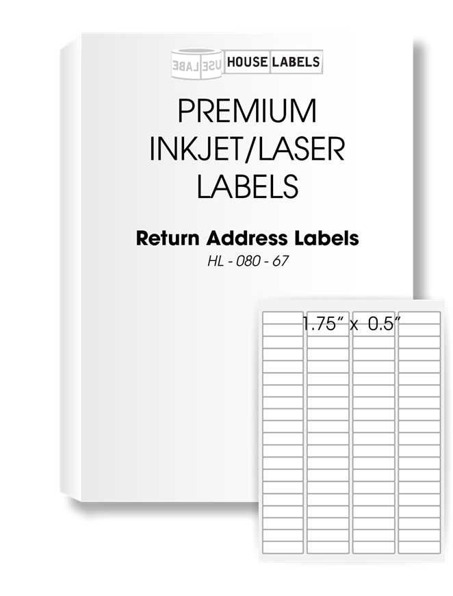 16000 80UP Address Labels Laser Ink Jet 80 Lables Per Sheet 1.75x0.5 200 Sheets 