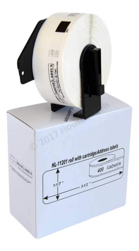 Picture of 10 Rolls, Brother DK-1201 (DK11201) with permanent cartridge