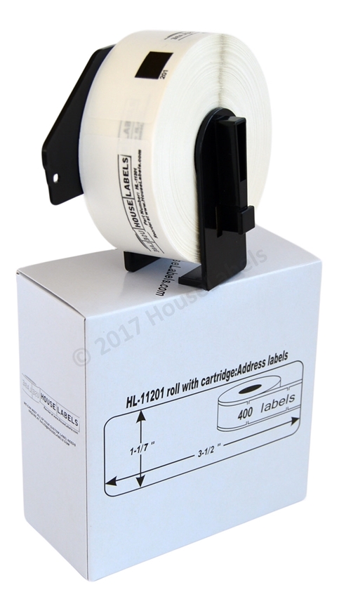 Picture of 20 Rolls, Brother DK-1201 (DK11201) with permanent cartridge