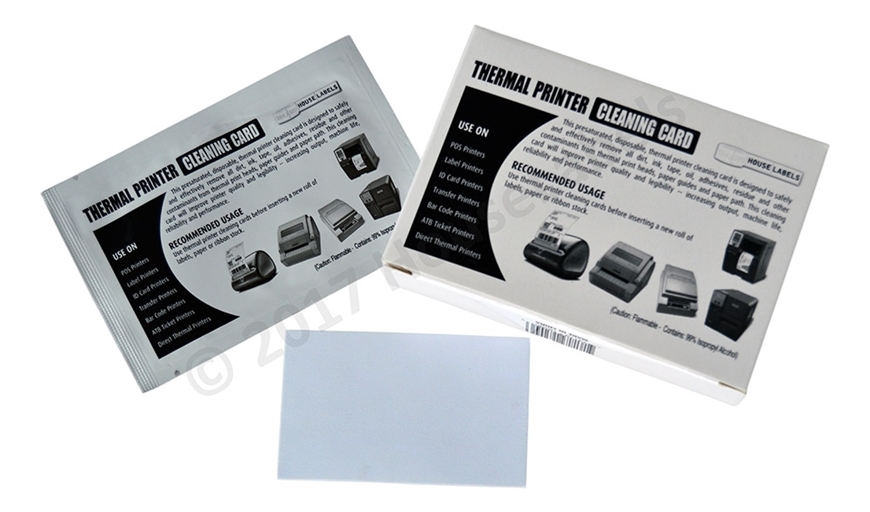 Picture of 25 BROTHER Compatible Cleaning Cards (60622) 2.1" x 3.425"