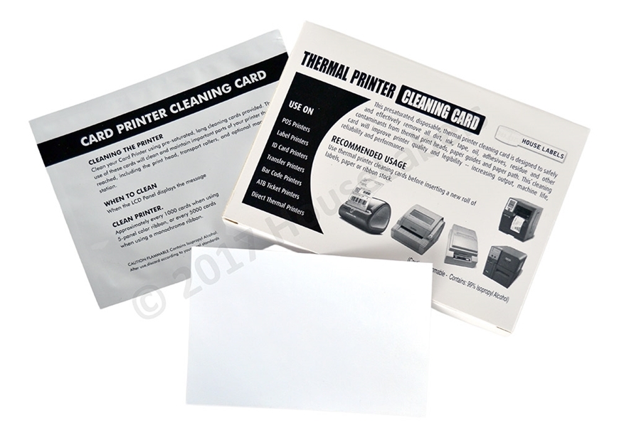 Picture of 25 DYMO Compatible Cleaning Cards, 4" x 6" Used For DYMO 4XL Desktop Printers ( 1744907, 1785353 )