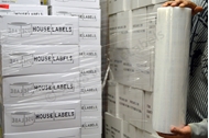 Picture of 8 rolls 20” x 1500' 80 Gauge Clear Pallet Wrap Handheld Stretch Film 1500 feet Best Value
