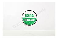 USDA Organic Labels 1" Round Circle Dots Adhesive Stickers 1000 labels 1 Roll