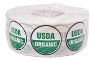Picture of 10 Rolls (10000 labels) USDA Organic Labels 1 Inch Round Circle Adhesive Stickers