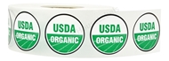 Picture of 16 Rolls (16000 labels) USDA Organic Labels 1 Inch Round Circle Adhesive Stickers