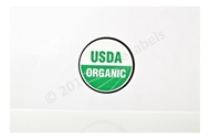 Picture of 80 Rolls (60000 labels) USDA Organic Labels 1 Inch Round Circle Adhesive Stickers