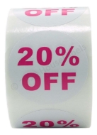 Picture of Discount Labels - 20% Off (16 Rolls - Best Value)