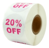 Picture of Discount Labels - 20% Off (16 Rolls - Best Value)