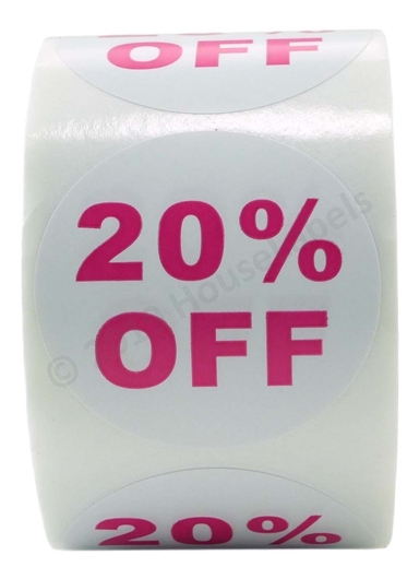 Picture of Discount Labels - 20% Off (45 Rolls - Best Value)
