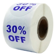 Picture of Discount Labels - 30% Off (16 Rolls - Best Value)