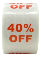 Picture of Discount Labels - 40% Off (16 Rolls - Best Value)