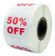 Picture of Discount Labels - 50% Off (16 Rolls - Best Value)