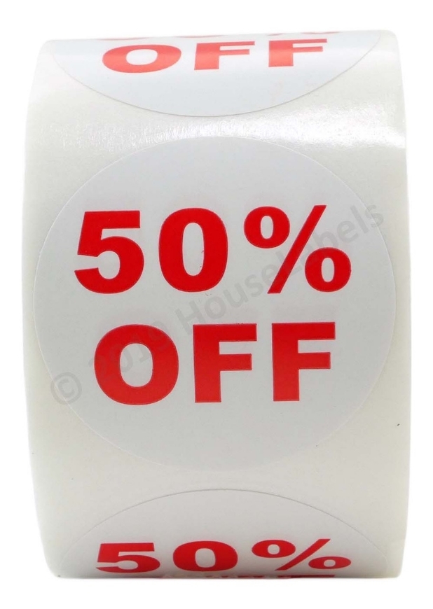 Picture of Discount Labels - 50% Off (45 Rolls - Best Value)