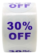 Picture of Discount Labels - 30% Off (1 Roll - Best Value)