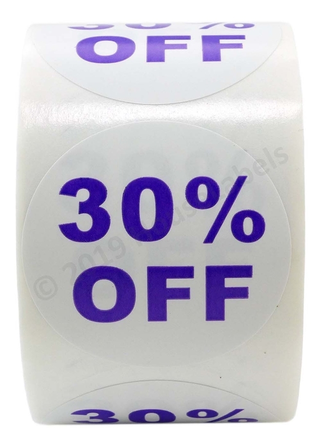 Picture of Discount Labels - 30% Off (1 Roll - Shipping Included)