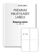 Picture of HouseLabels’ brand – Large Format 4 Labels per Sheet (1 Sheets – Best Value)