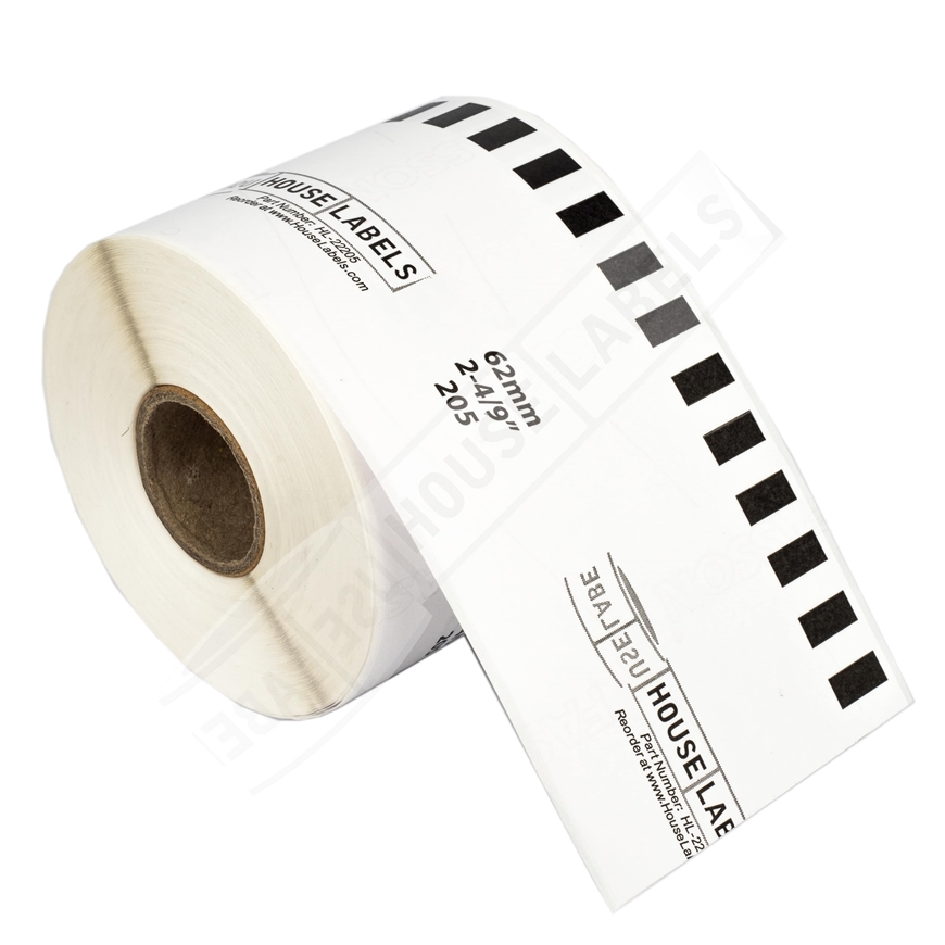 10x Brother Replacement DK22205 Printer Labels 62mm Roll+Spool for QL550 QL-550 