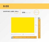 Picture of Zebra – 4 x 6 YELLOW (20 Rolls – Best Value)