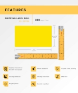 Picture of Dymo - 30256 YELLOW Shipping Labels