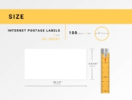 Picture of Dymo - 30387 3-Part Internet Postage Labels