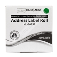 Picture of Dymo - 30252 GREEN Address Labels (100 Rolls - Shipping Included)