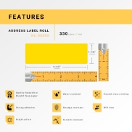 Picture of Dymo - 30252 YELLOW Address Labels