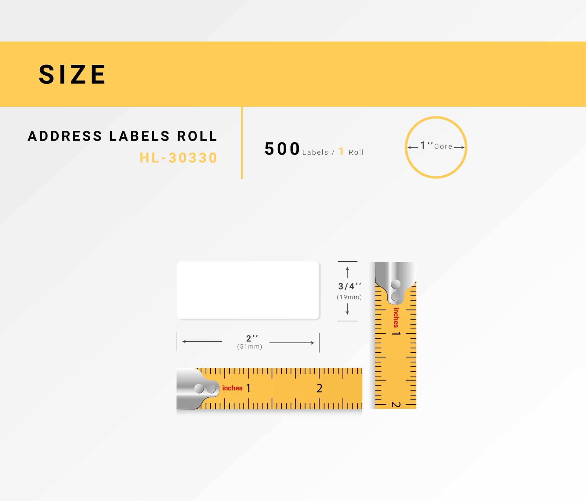 DYMO 30330 Return Address Label | White | HouseLabels.com
