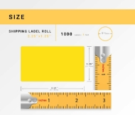 Picture of Zebra – 2.25 x 1.25 YELLOW (10 Rolls – Best Value)