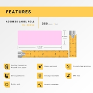 Picture of Dymo - 30252 PINK Address Labels (100 Rolls - Best Value)