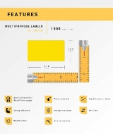 Picture of Dymo - 30334 YELLOW Multipurpose Labels