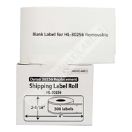 1 Roll 300 Labels  REMOVABLE RED  Shipping Labels for Dymo LabelWriters LW 30256 