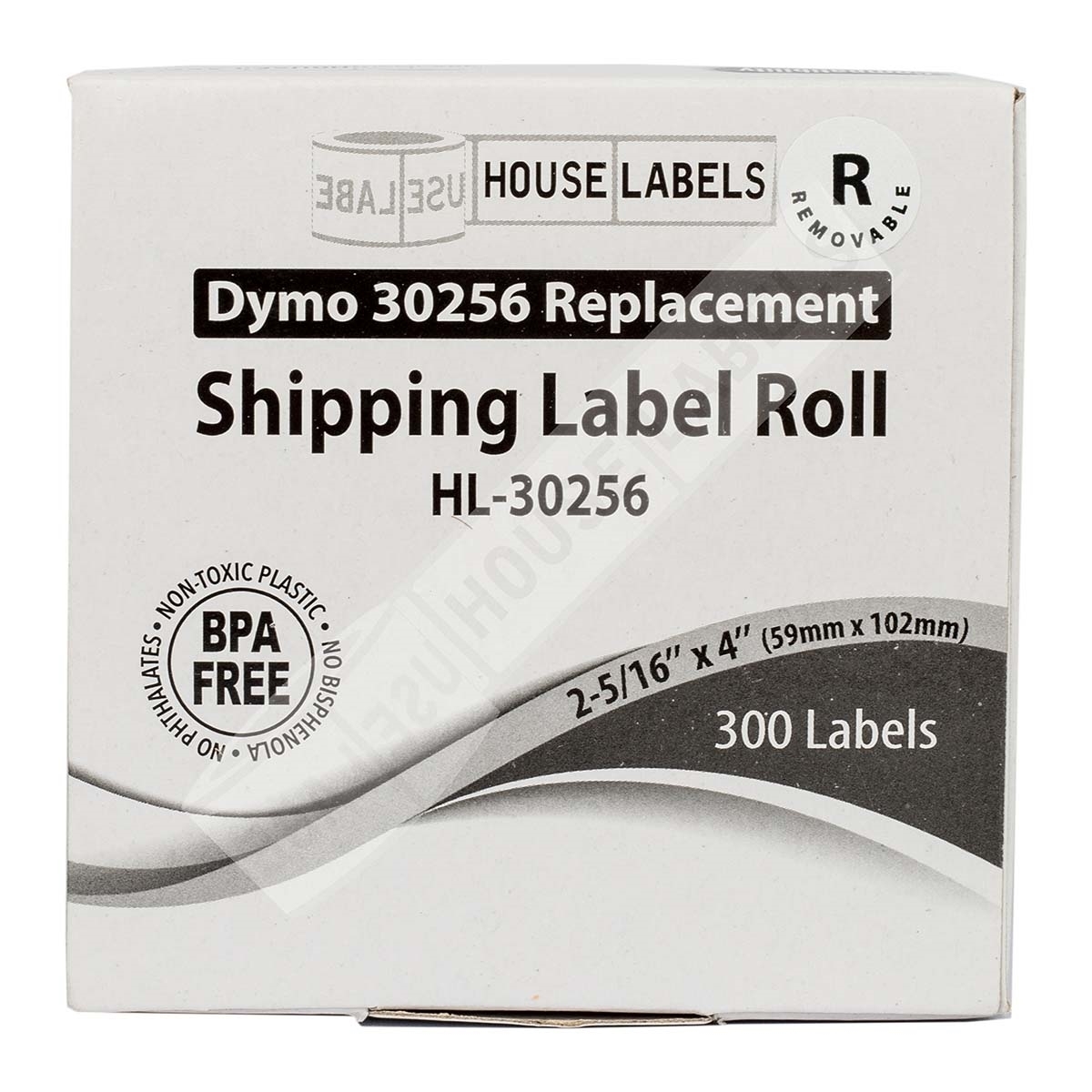 Self-adhesive labels for all printers - HouseLabels.com. Dymo 30256 Removable Labels - 18 Rolls ...