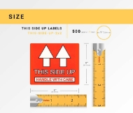 Picture of 1 Roll (500 Labels) Pre-Printed 2x2 This Side Up Labels. Best Value