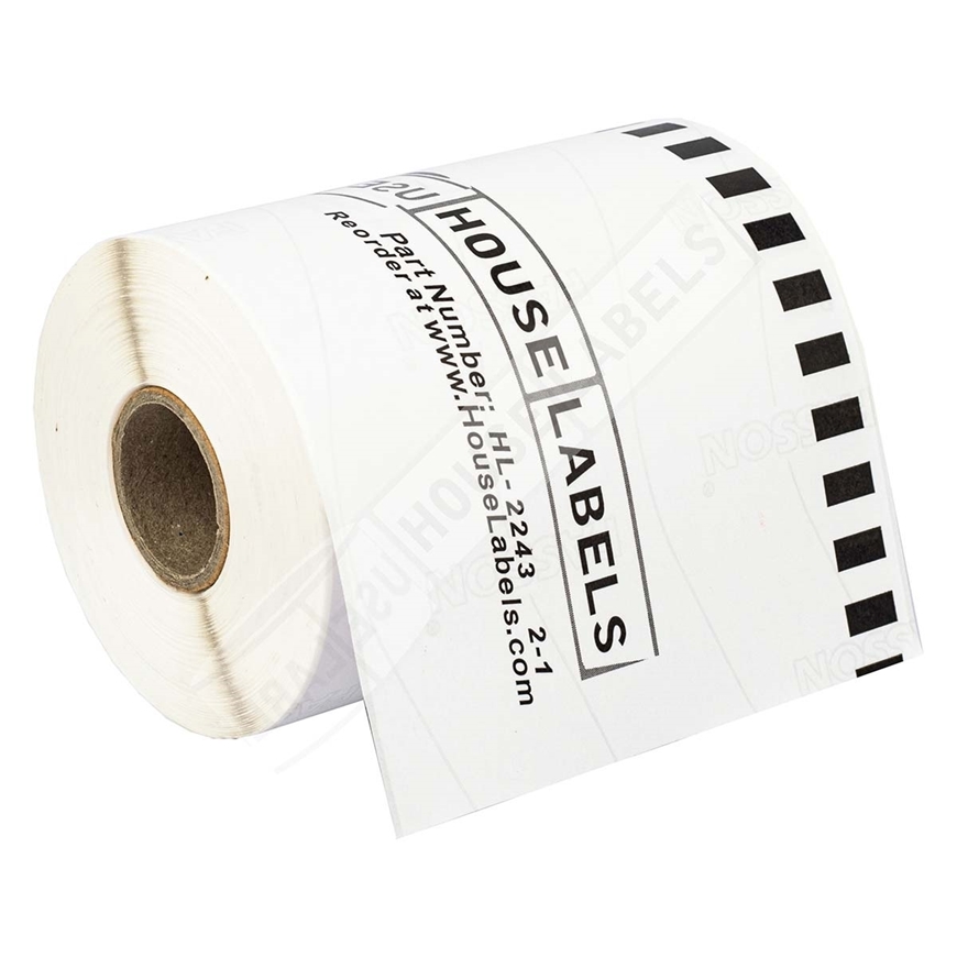 Continuous 1 roll of DK-2243 Brother-Compatible Labels+1 Reusable Cartridge 