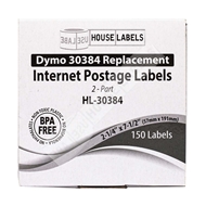 16 Rolls Dymo LabelWriter Compt 30384 2-Part Internet Postage Labels 150 p/r 