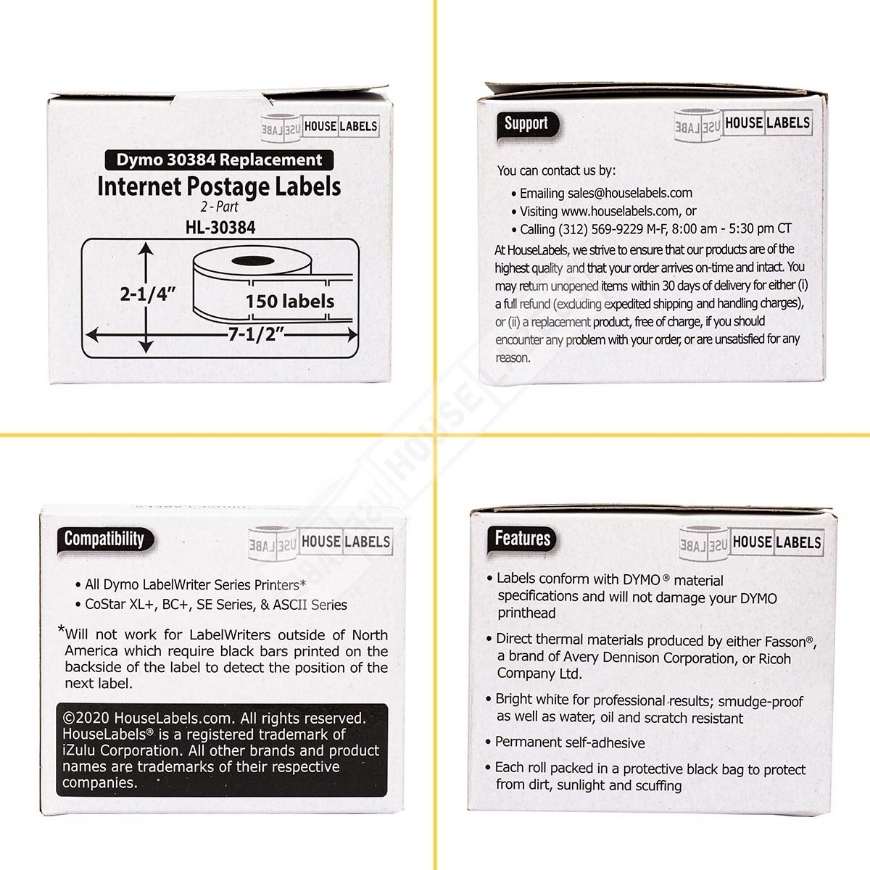 Self-adhesive labels for all printers - HouseLabels.com. 2-1/4