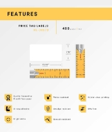 Picture of Dymo - 30373 Rat-tail Style Price Tag Labels