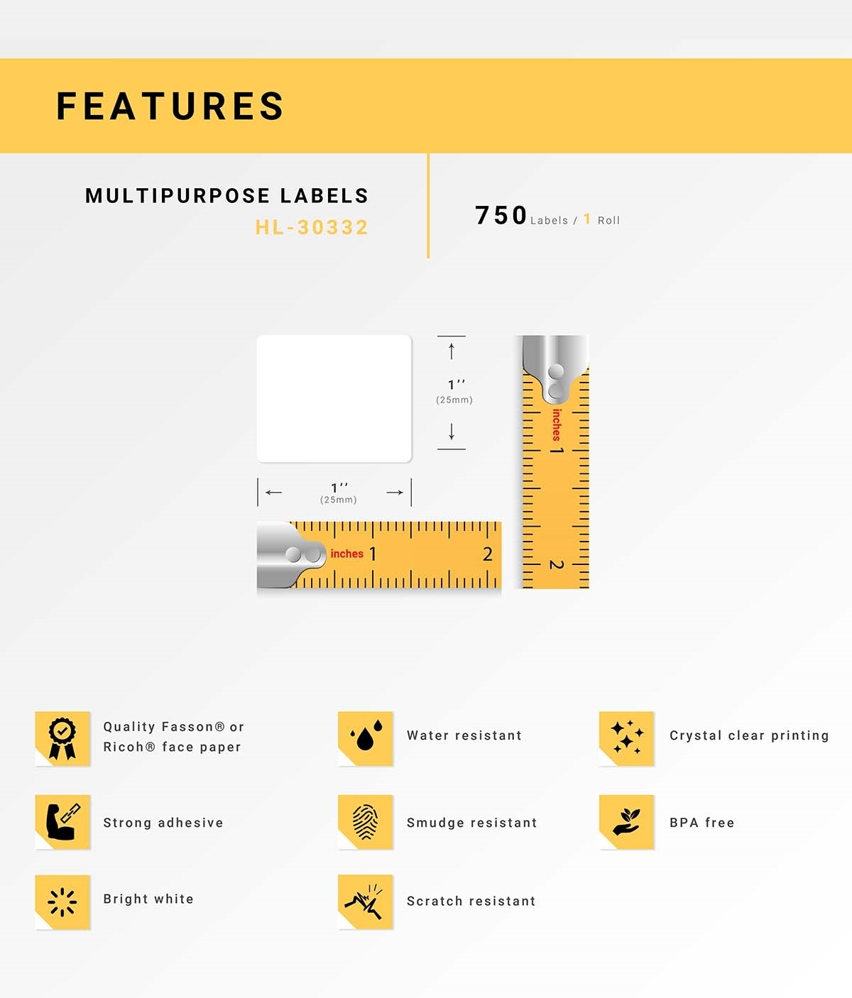 Self-adhesive labels for all printers - HouseLabels.com. 1