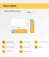 Picture of Dymo - 30336 Multipurpose Labels with Removable Adhesive