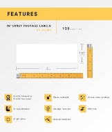 Picture of Dymo - 30383 3-Part Internet Postage Labels (50 Rolls – Best Value)