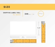 Picture of Dymo - 30323 Shipping Labels in Polypropylene