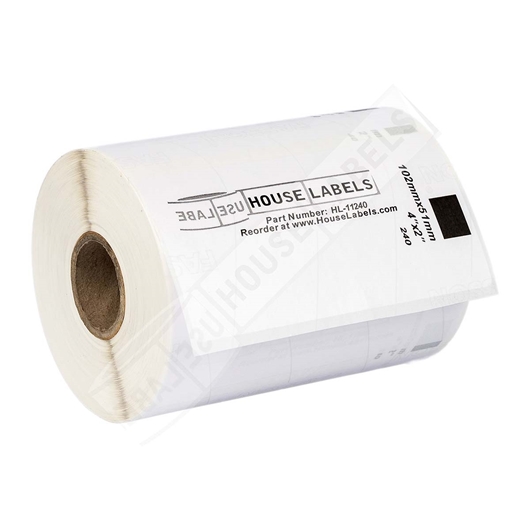 - 20 Non-OEM Fits BROTHER DK-1240 Labels 4" x 2" Rolls of 600 