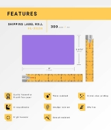 Picture of Dymo - 30256 LAVENDER Shipping Labels (50 Rolls – Best Value)